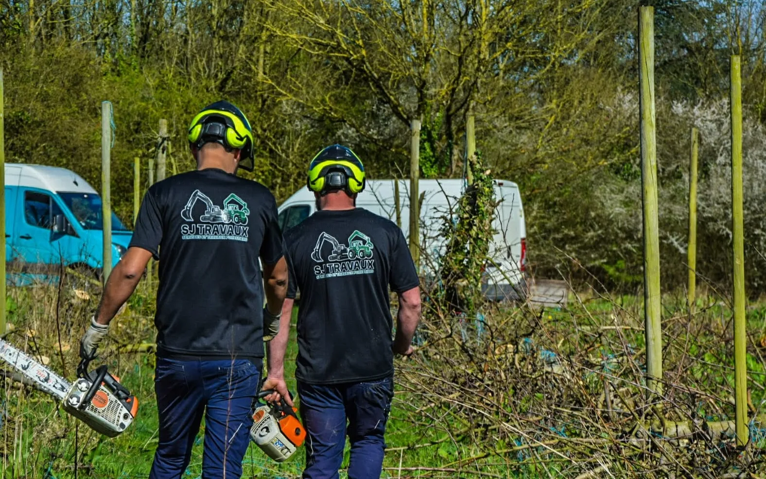 Travaux forestiers dans les Mauges